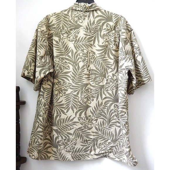 Columbia Men's Hawaiian Shirt Sz L Short Sleeve Tropical Aloha Luau Button Front - Picture 2 of 8